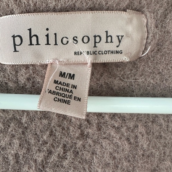 Philosophy Cozy V-Neck Sweater in Taupe - Picture 4 of 4